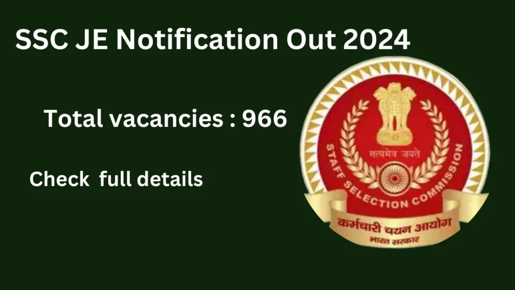 SSC JE Notification 2024