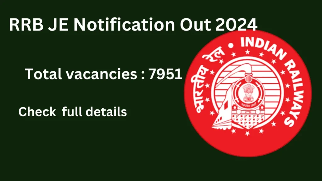 RRB JE 2024 Notification out